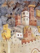 GIOTTO di Bondone The Devils Cast our of Arezzo oil